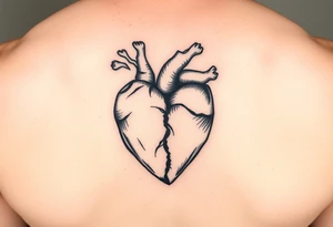 A broken heart trying to heal but cant tattoo idea