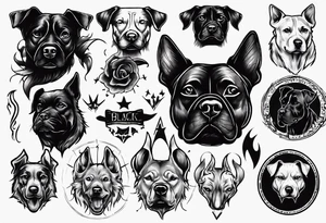 black dog tattoo idea