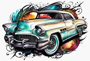 time machine car tattoo idea