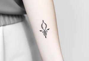 Mistura do símbolo de virgem é aquário tattoo idea
