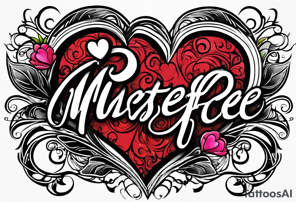 Hector in cursive with a heart tattoo idea