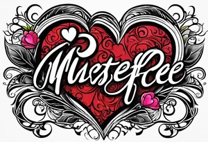 Hector in cursive with a heart tattoo idea