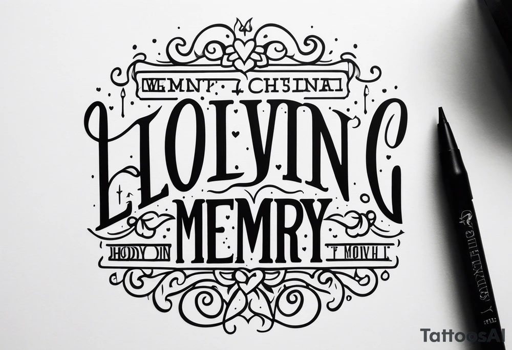 in loving memory tattoo idea