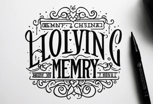 in loving memory tattoo idea