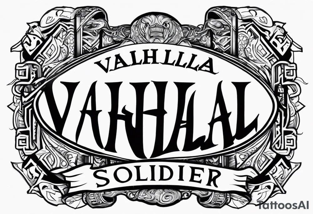 Valhalla  warrior soldier tattoo idea