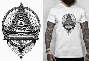 Valhalla valknut shield tattoo idea