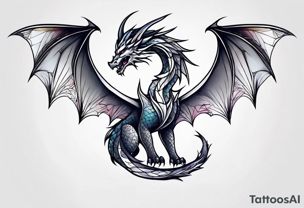 dragon winged tattoo idea