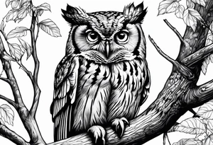 eastern screech owl tattoo idea