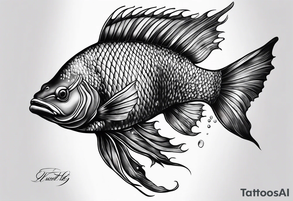 Aquatic animal tattoo idea