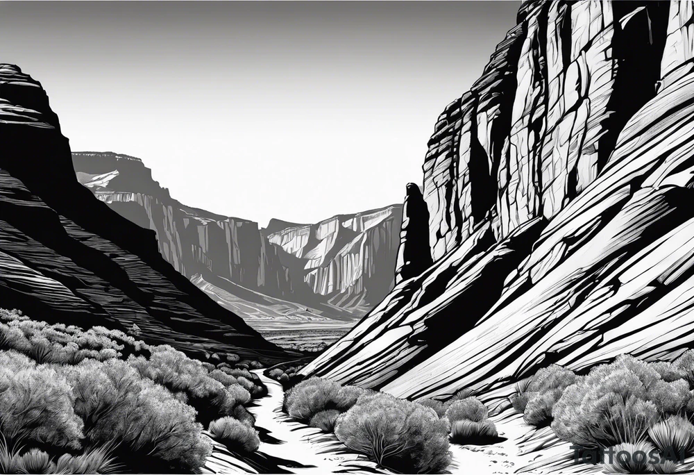 Forearm vertical, Capitol reef national park, male hiker, female hiker tattoo idea