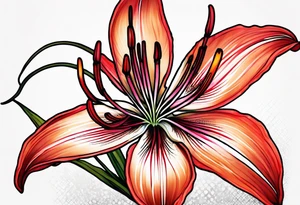 spider lily tattoo idea