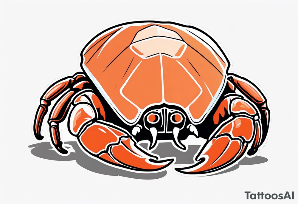 cute hermit crab tattoo idea