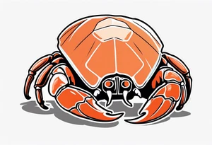 cute hermit crab tattoo idea