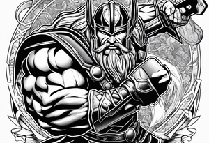Thor im Kampf tattoo idea