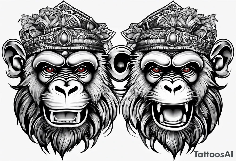 see no three monkeys tattoo tattoo idea