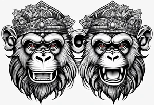 see no three monkeys tattoo tattoo idea