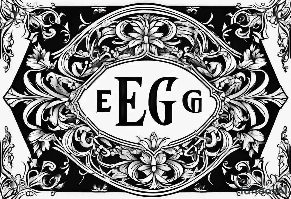 Initial monogram "eg" tattoo idea