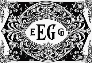 Initial monogram "eg" tattoo idea