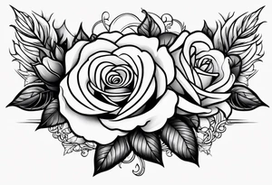 Roses, freedom and gun bullet tattoo idea