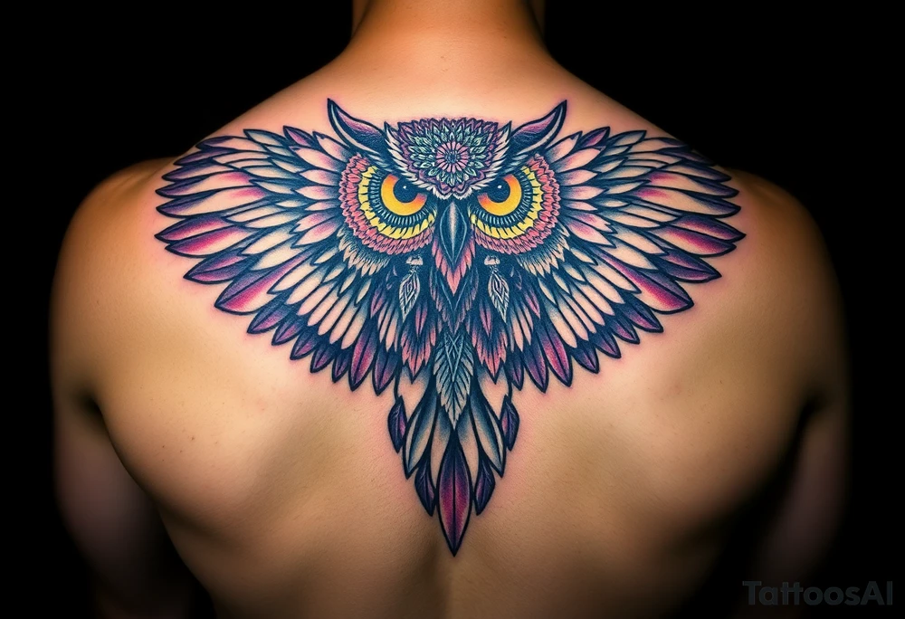Majestic owl tattoo idea