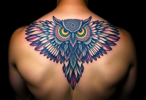 Majestic owl tattoo idea