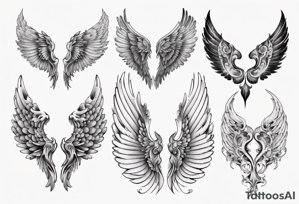 angel wings tattoo idea
