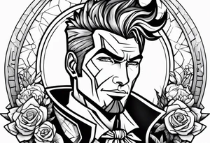 Borderlands handsome jack tattoo idea