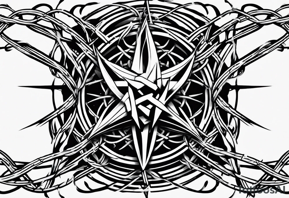 Simple barbed wire tattoo idea