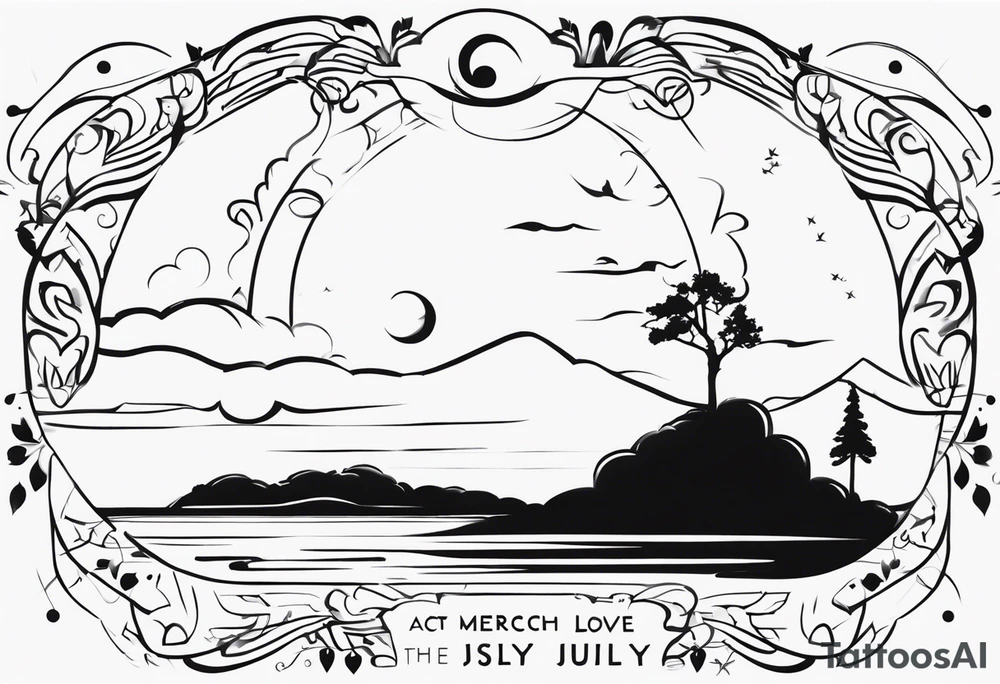 Micah 6:8 Act Justly Walk Humbly Love Mercy tattoo idea