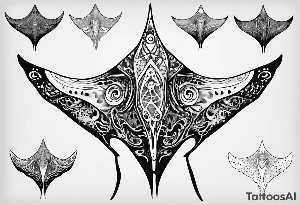 Giant 
Manta ray tattoo idea