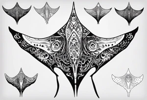 Giant 
Manta ray tattoo idea