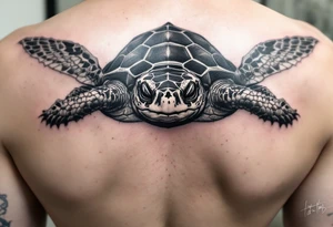 turtle facing tattoo idea