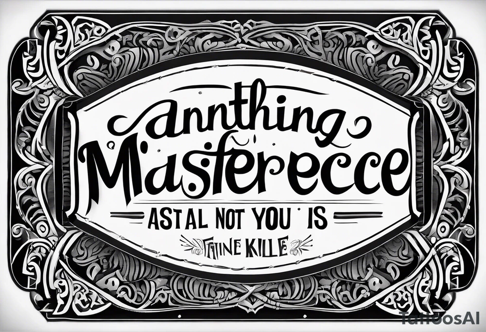 Simple lettering tattoo in script font that says, "anything or anyone that does not bring you alive is too small for you." tattoo idea