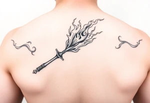 Fire staff spinning tattoo idea