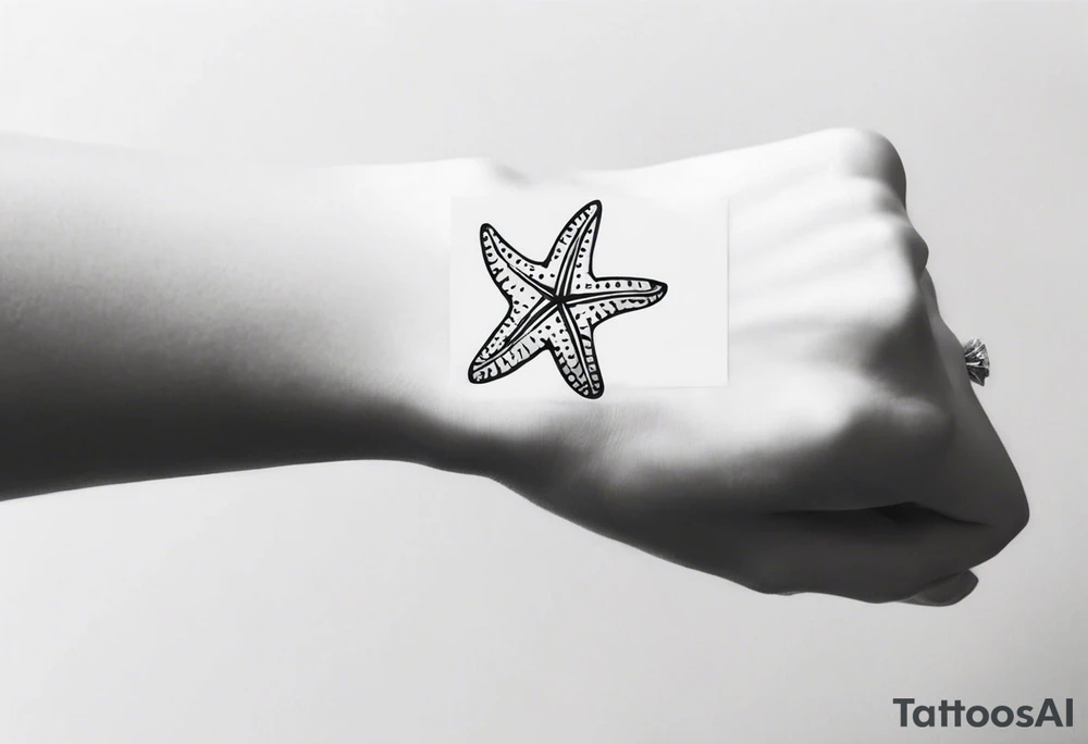 Dainty Shell/starfish wrist tattoo tattoo idea