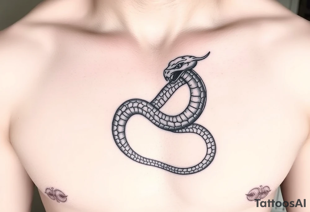 Serpent in an infinity sign tattoo idea