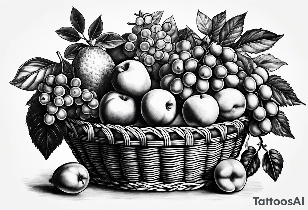 Caravaggio's basket of fruit tattoo tattoo idea