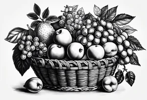 Caravaggio's basket of fruit tattoo tattoo idea