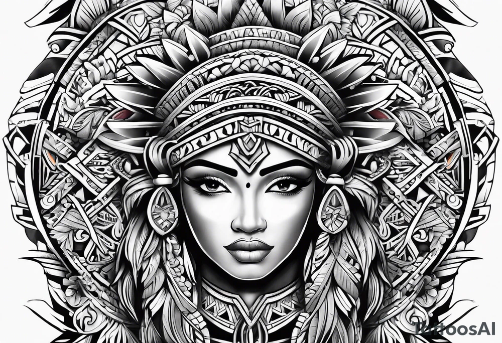 Polynesian shoulder tattoo idea