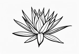 Aloe plant leaf tattoo idea