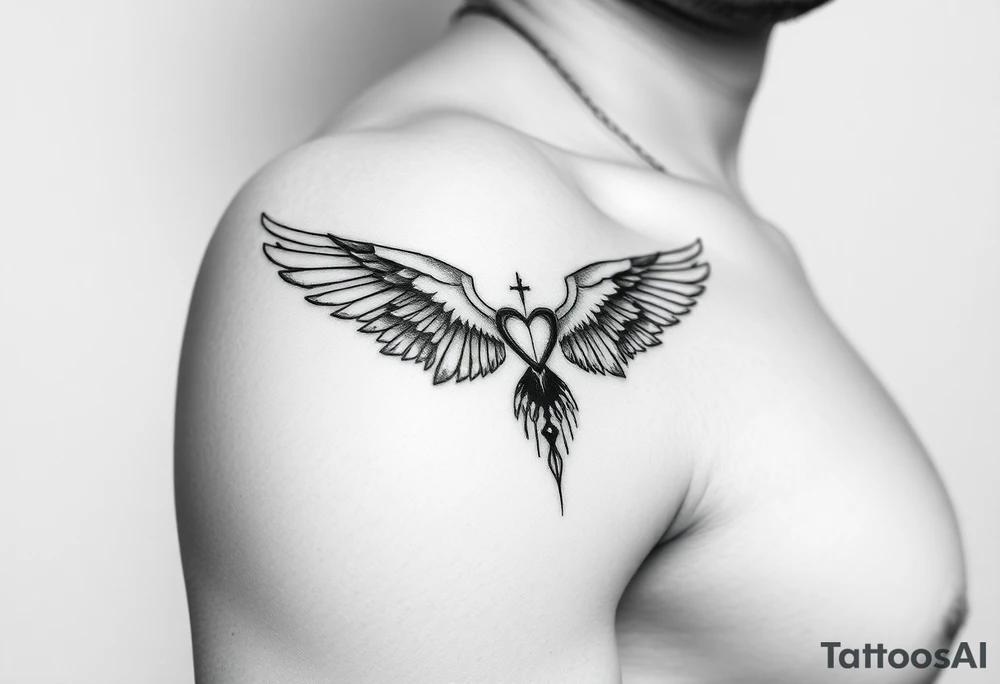 A tattoo representing self-discovery, freedom, and acceptance for someone embracing their homosexuality. Keep the design elegant, modern, and deeply meaningful. tattoo idea