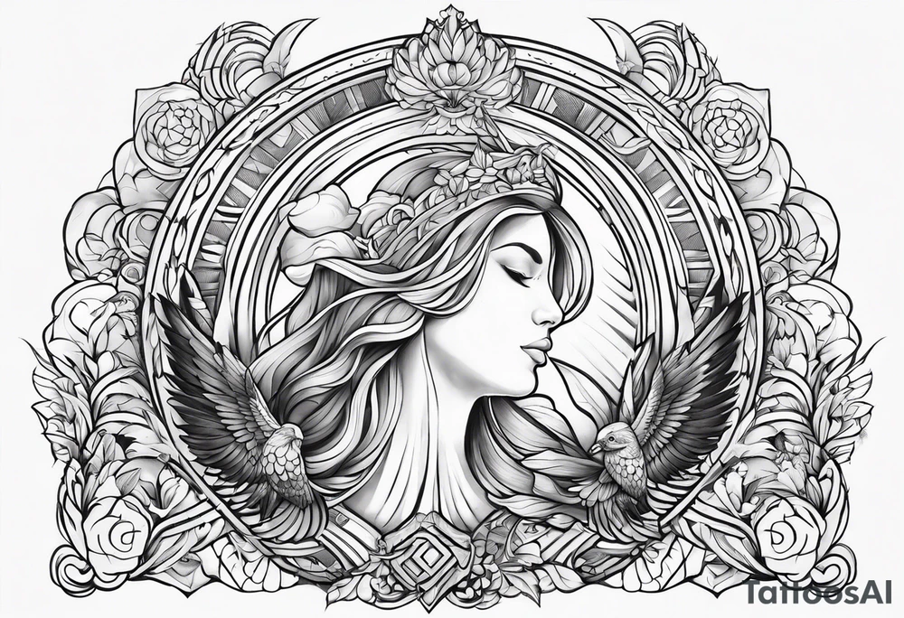 heaven vignette tattoo idea