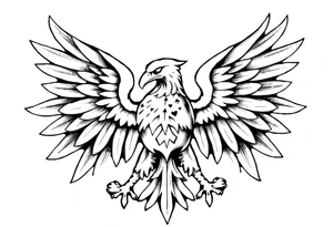 poland symbol and poker cards the wings of the eagle in the poland symbol are in the form of cards tattoo idea