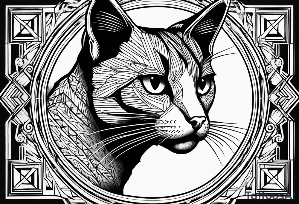 Black Cat tattoo idea