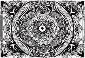 I want to combine elements that represent my mother's last name, which originates from Lebanon, and my father's last name which is German tattoo idea
