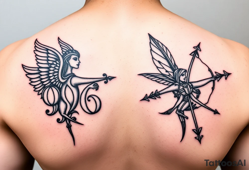 Best friends trying to stay positive even though both are at crossroads numbers 996 one is a Virgo and other is a sagittarius tattoo idea