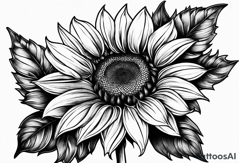 sunflower tattoo idea
