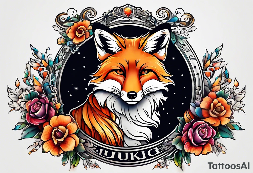 fox working as a judge tattoo idea