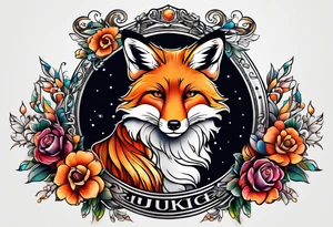 fox working as a judge tattoo idea