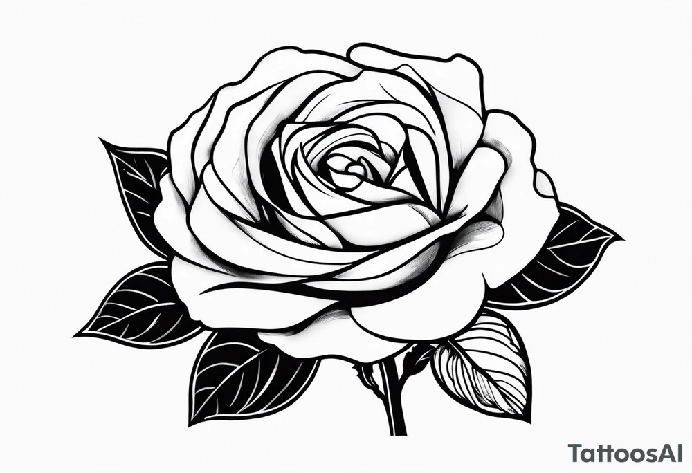 Leuchtturm und Rose schwarz tattoo idea